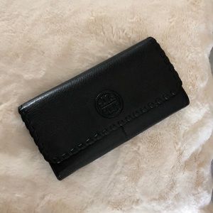 Tory Burch black leather clutch wallet